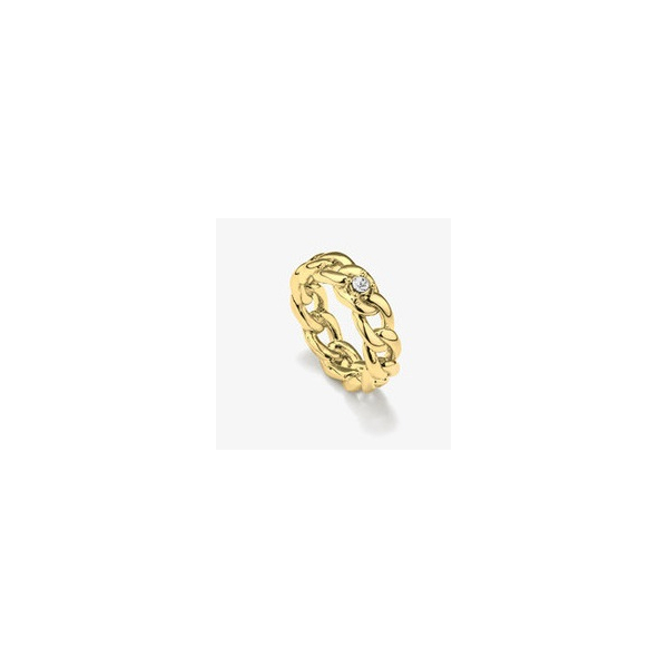 ANEL RADIANT MULHER GAGA CHAIN DOURADO