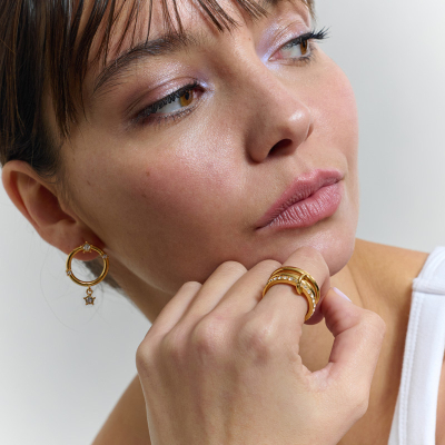 BRINCOS RADIANT MULHER ZENDAYA DOURADO
