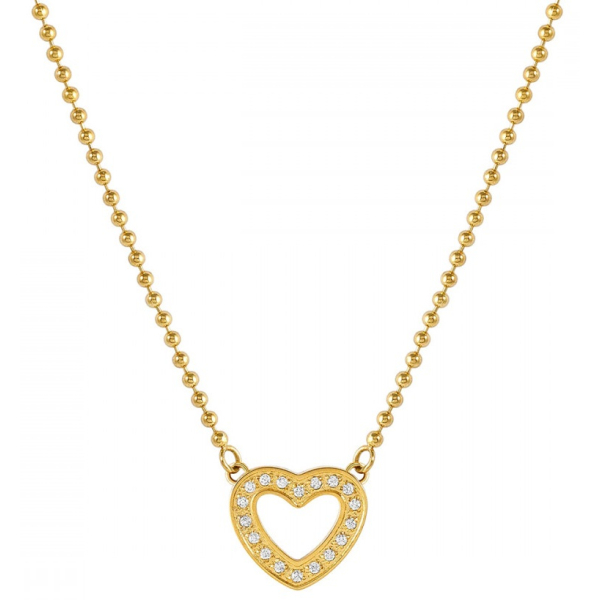 COLAR NOMINATION SOFFIO D'AMORE CORAÇAO DOURADO