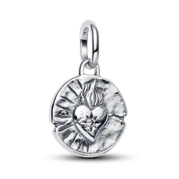 PENDENTE PANDORA MINI MEDALHAO CORAÇAO