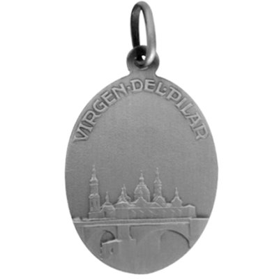 MEDALHA PRATA VIRGEM DEL PILAR