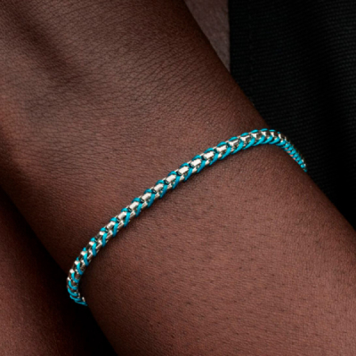 PULSEIRA PANDORA CORDAO CORRENTE AZUL
