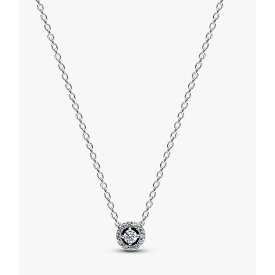 COLAR PANDORA AURÉOLA PAVÉ REDONDA