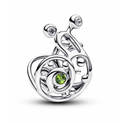 CONTA PANDORA CARACOL CRISTAL VERDE