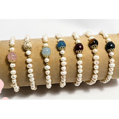 PULSEIRA PEROLAS C/PEDRA