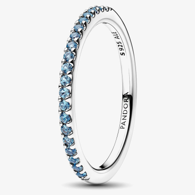 ANEL PANDORA TIMELESS CRISTAL AZUL CLARO