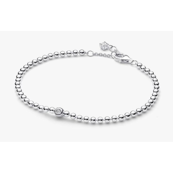 PULSEIRA PANDORA BOLAS E PEDRAS BRILHANTES
