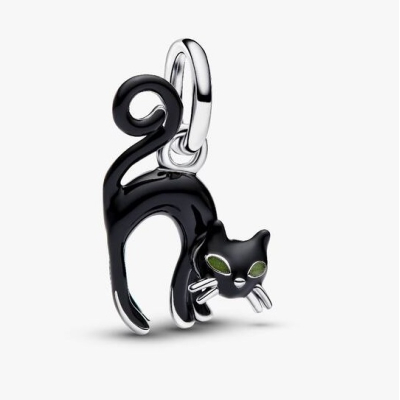 CONTA PANDORA PENDENTE GATO PRETO