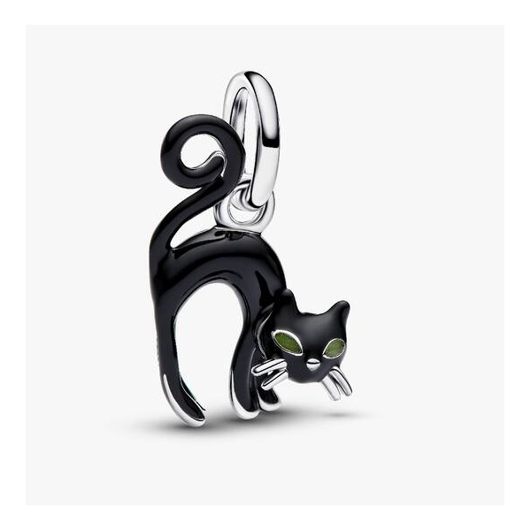 CONTA PANDORA PENDENTE GATO PRETO