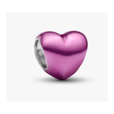 MINI CONTA PANDORA CORAÇAO ROSA