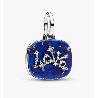 PENDENTE PANDORA DUPLA CONSTELAÇAO AMOR AZUL