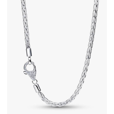 COLAR PANDORA CORRENTE ESPIGA FECHO PAVE