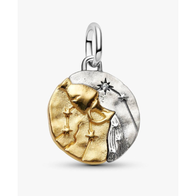 CONTA PANDORA MEDALHÃO AQUARIO